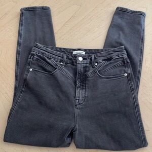 Good American Yoke Skinny Jeans Black063 Sz 12 / 31 | High Rise Stretch Denim